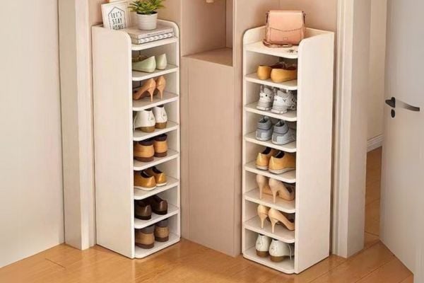 mẫu kệ giày dép bằng gỗ