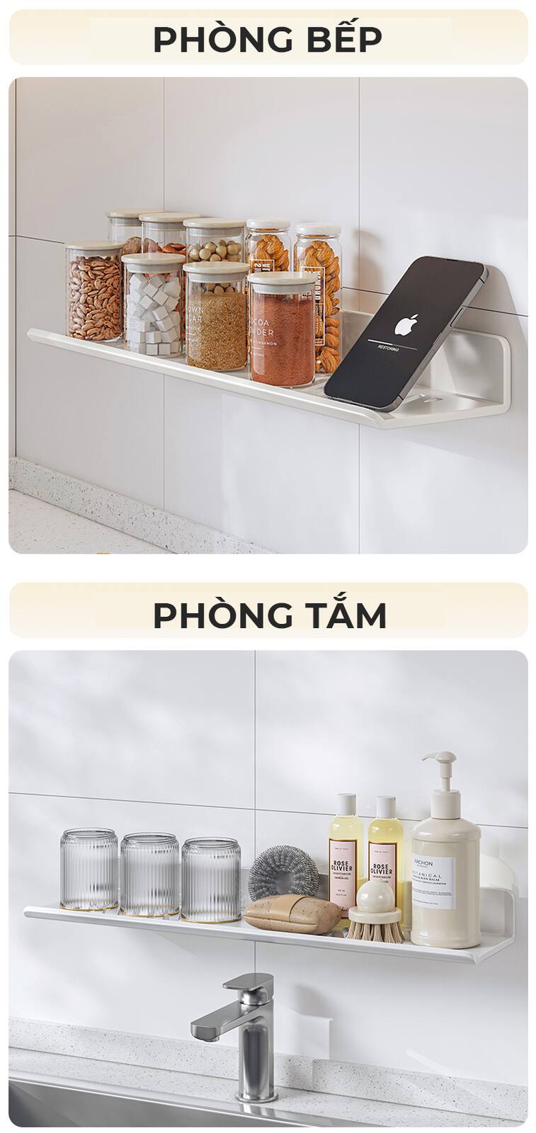 Kệ gia vị dán tường