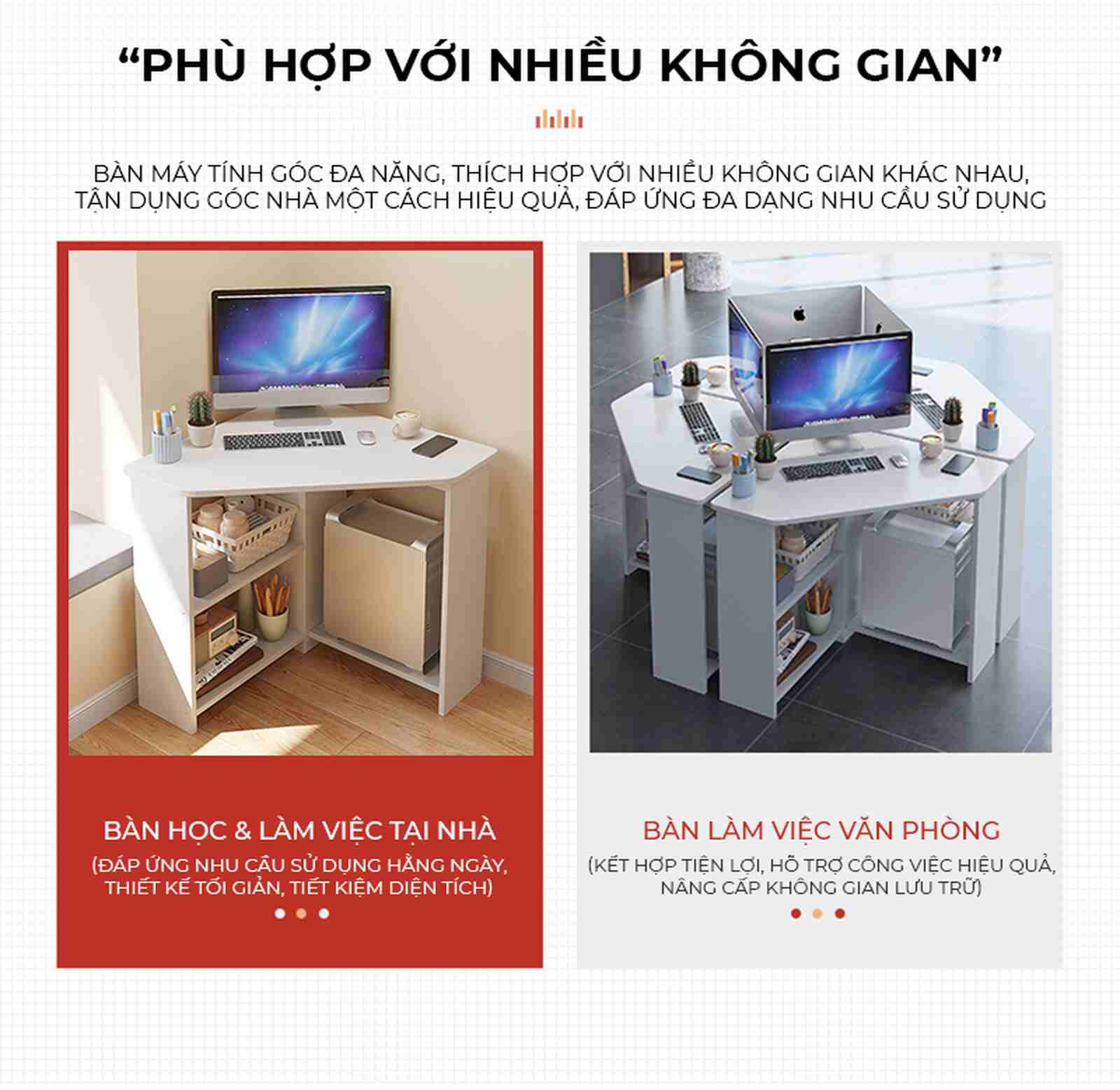 Bàn làm việc góc