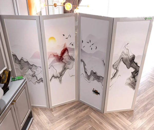 bình phong họa tiết phong thủy