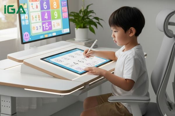 cách lắp bàn học thông minh