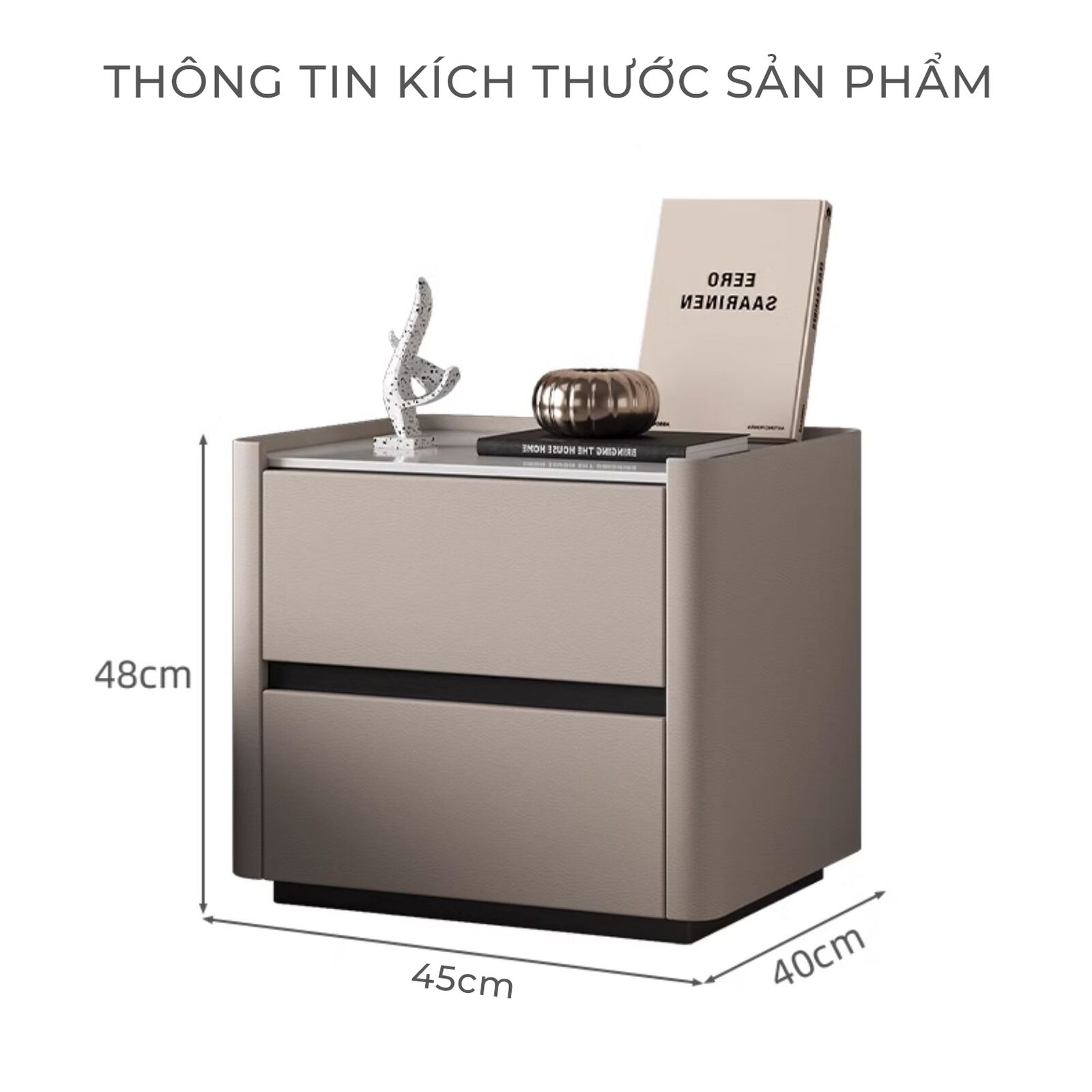 Tab đầu giường bọc da