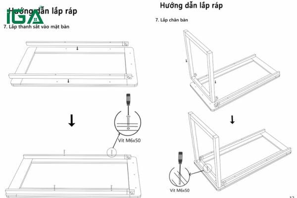 cách lắp bàn học thông minh