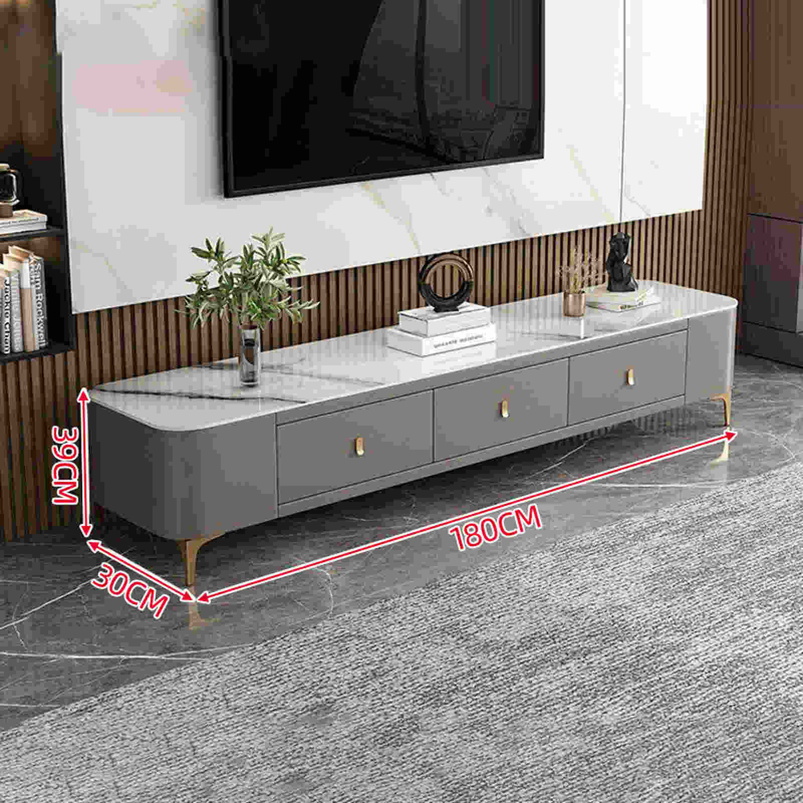 Combo bàn trà + kệ tivi vân đá