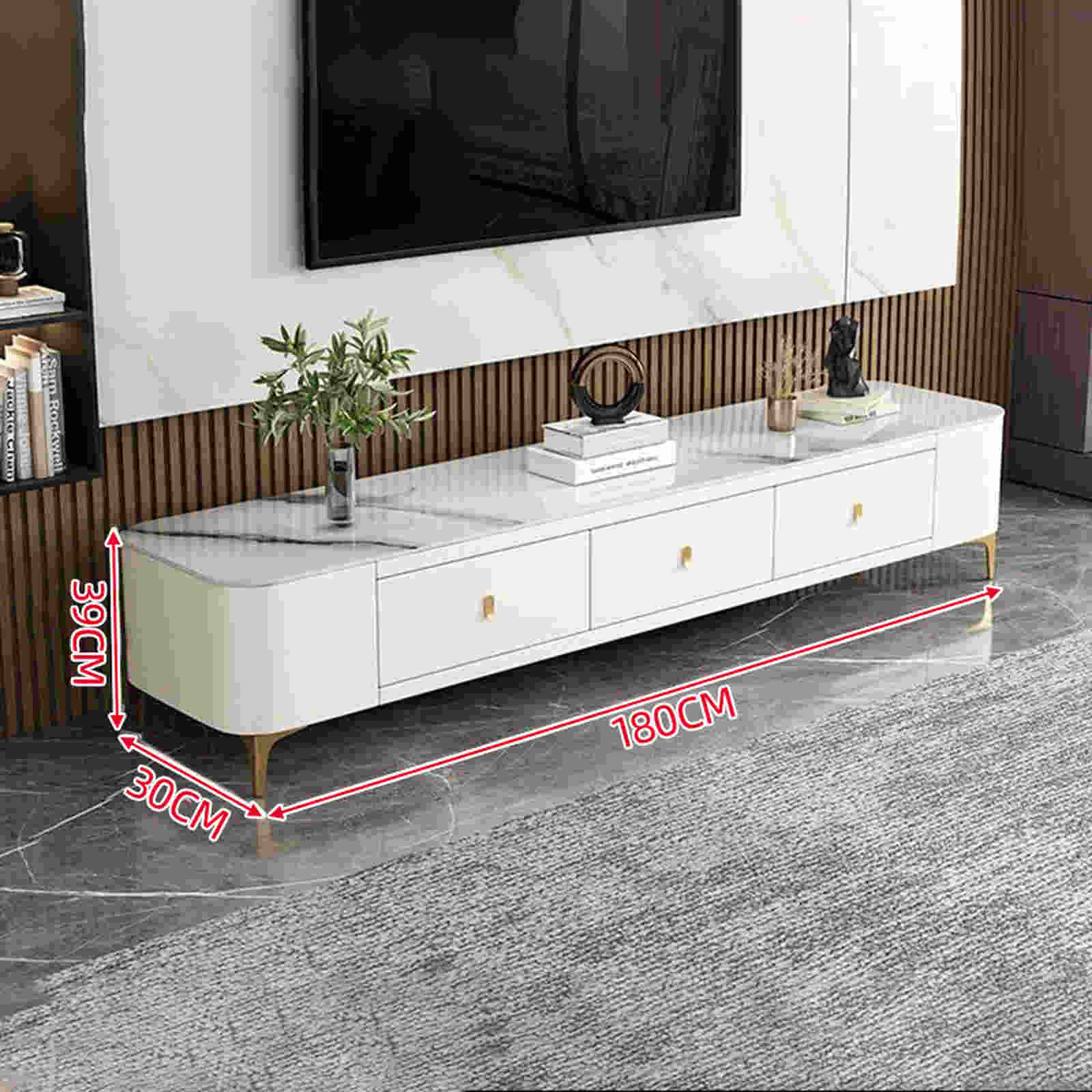 Combo bàn trà + kệ tivi vân đá