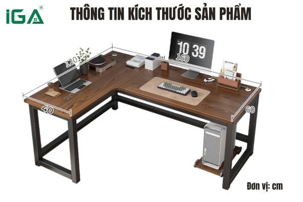 bàn học bàn làm việc chữ l