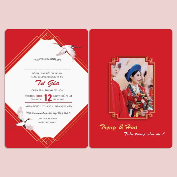 thiết kế thiệp cưới lấy liền đẹp chất lượng The Couple