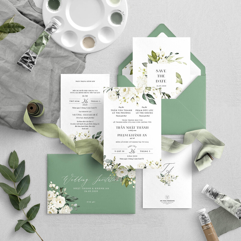 Mẫu thiệp cưới đa dạng được đăng tải trên mạng