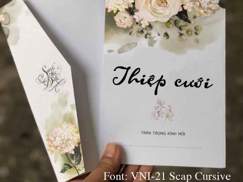 Font chữ VNI-21 Scap Cursive