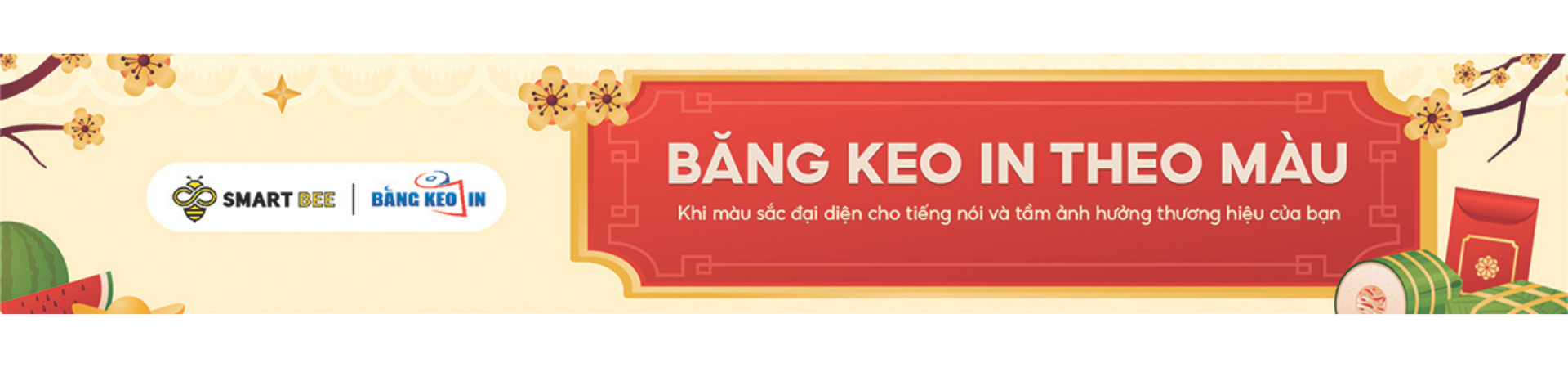 Băng keo in logo theo màu - Smart Bee