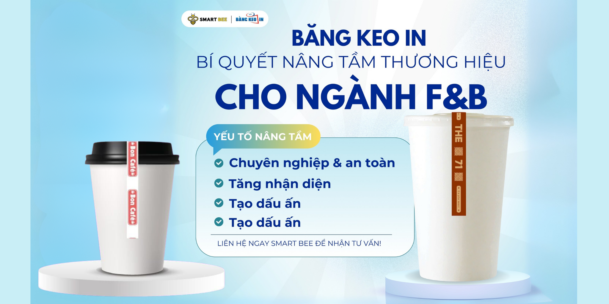 BĂNG KEO IN THEO YÊU CẦU DÁN LY, DÁN HỘP