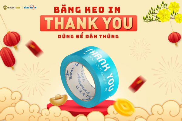 BĂNG KEO IN THANK YOU XANH DƯƠNG