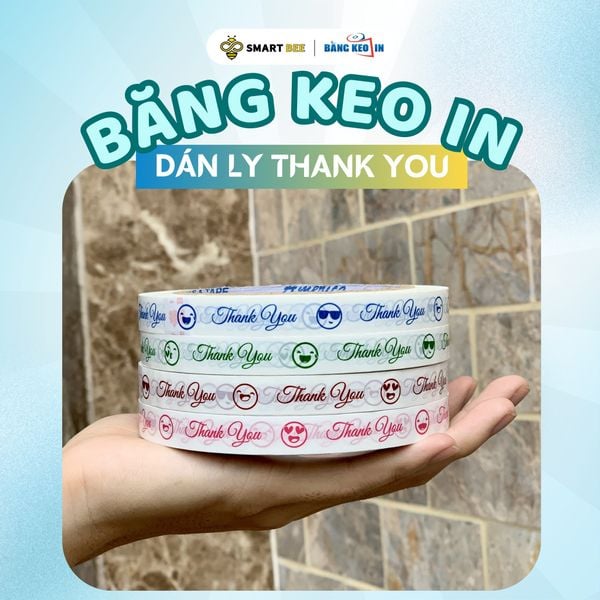 BĂNG KEO IN THANK YOU DÁN LY