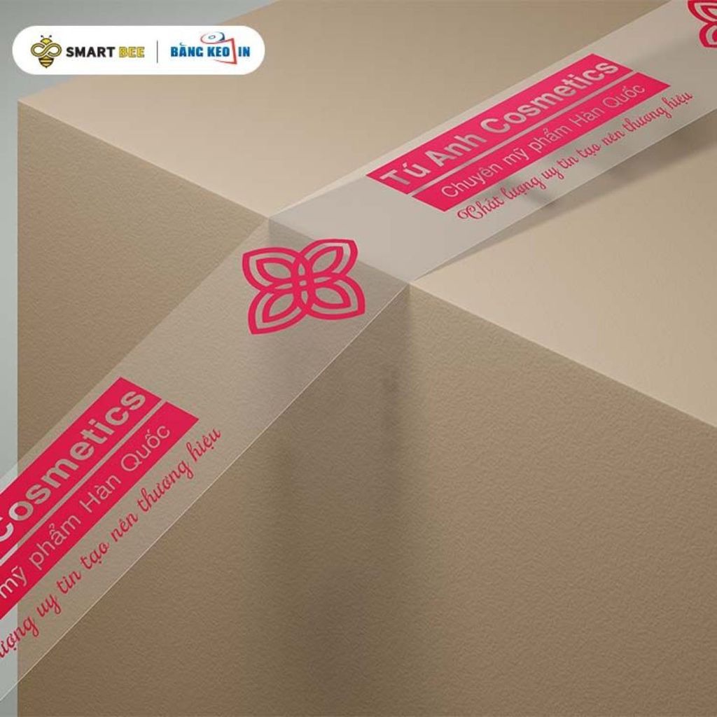 BĂNG KEO IN NỀN TRONG IN 1 MÀU TẠI SMARTBEE