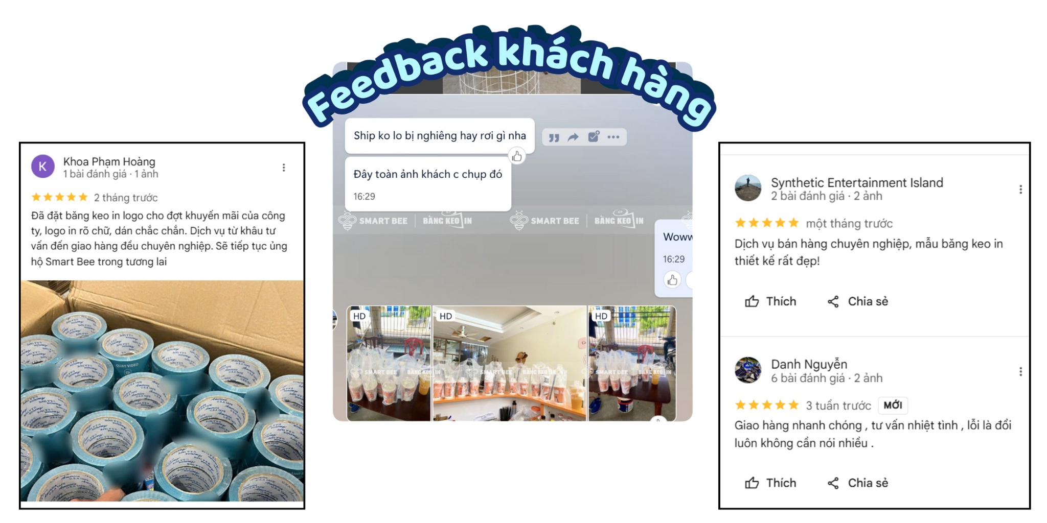 feedback băng keo in smart bee