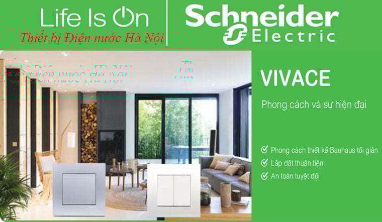 Bảng giá công tắc ổ cắm Vivace Schneider 2025 - Chính hãng, giá tốt