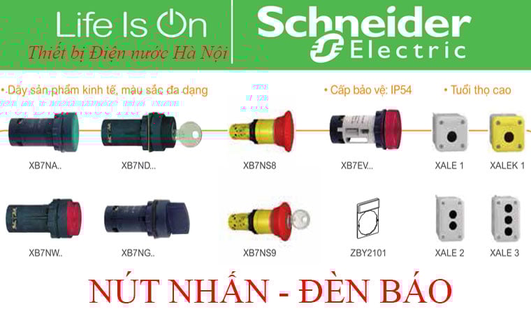 Bảng giá Nút nhấn - Đèn báo - Công tắc xoay Schneider 2025 - Chiết khấu ưu đãi
