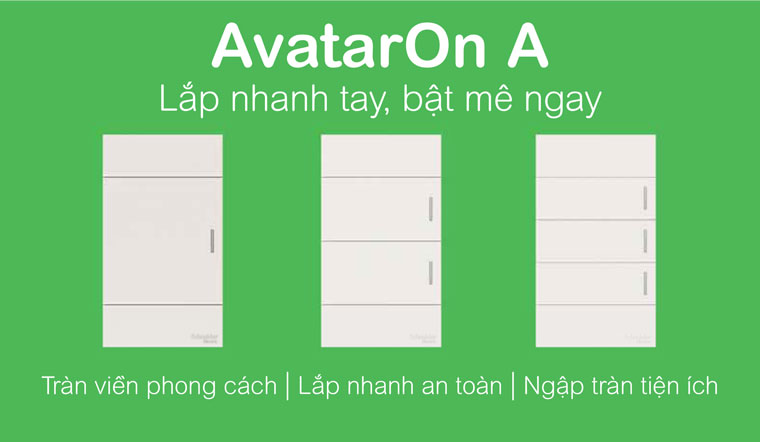 Công tắc ổ cắm Schneider AvatarOn A bắt vít – Phiên bản nâng cấp phù hợp nhiều công trình