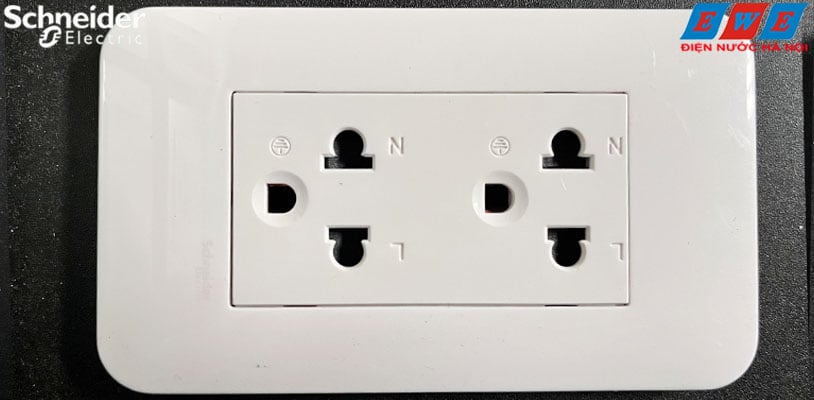 Ổ cắm đôi 3 chấu S-Flexi Schneider