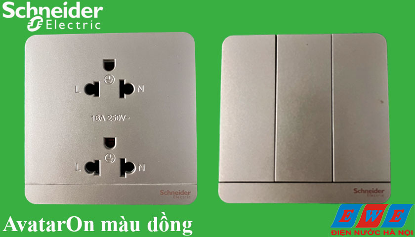 Công tắc ổ cắm AvatarOn màu đồng