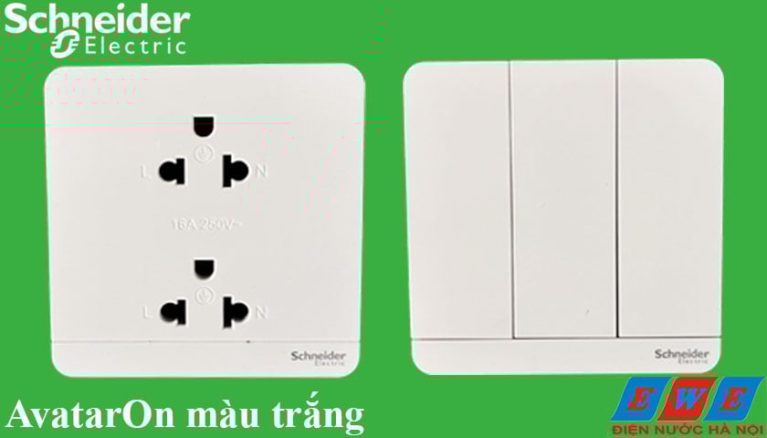 Công tắc ổ cắm AvatarOn màu trắng