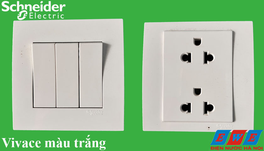 Công tắc ổ cắm Vivace màu trắng