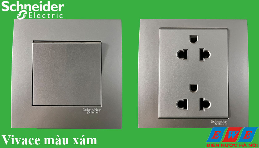 Công tắc ổ cắm Vivace màu xám