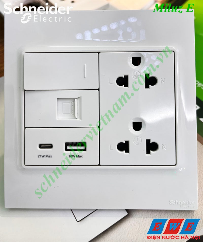 Mặt 6 thiết bị Miluz E Schneider