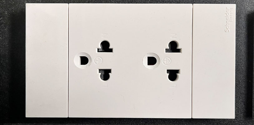 ổ cắm đôi 3 chấu avataron A Schneider