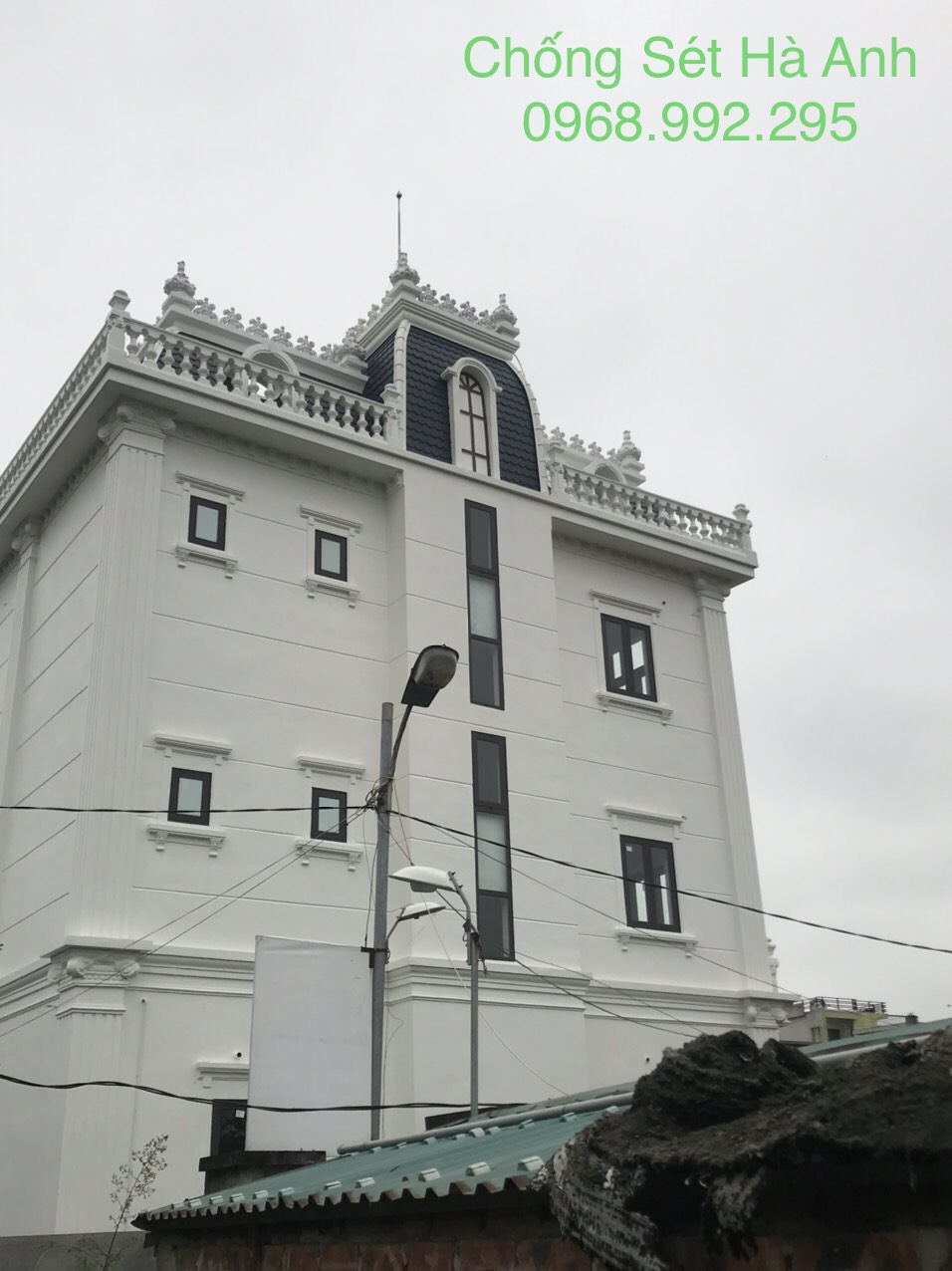 Thi công chống sét trực tiếp tại xã Quốc Tuấn huyện Kiến Xương, tỉnh Thái Bình