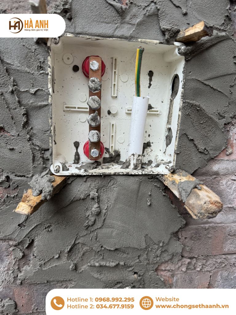 đấu tiếp địa vào các tủ tổng