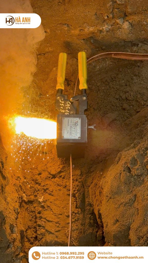 Hàn hóa nhiệt trong thi công tiếp địa an toàn điện