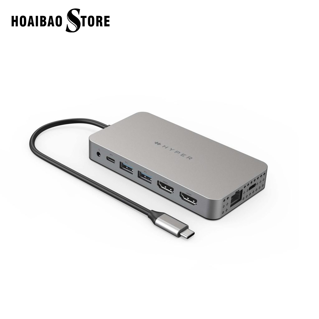 Cổng chuyển Hyperdrive Dual 4K HDMI 10-In-1 USB-C Hub đa nhiệm mọi nơi