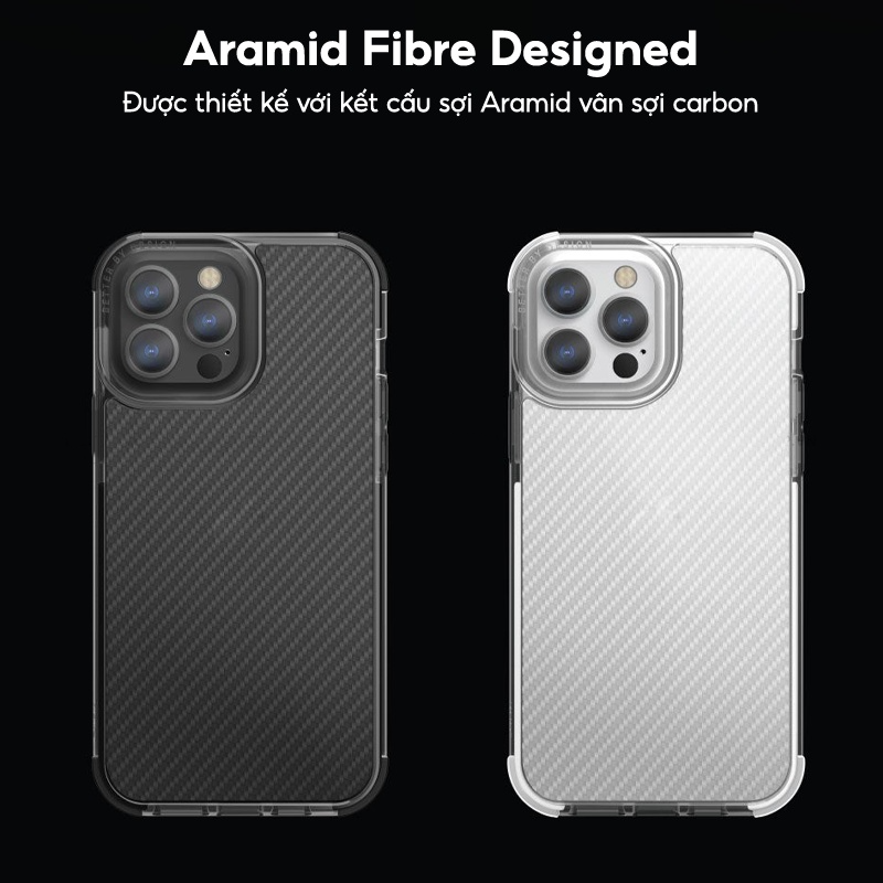 Ốp UNIQ Hybrid Combat - Aramid chống trầy xước cho iPhone 13 Pro Max