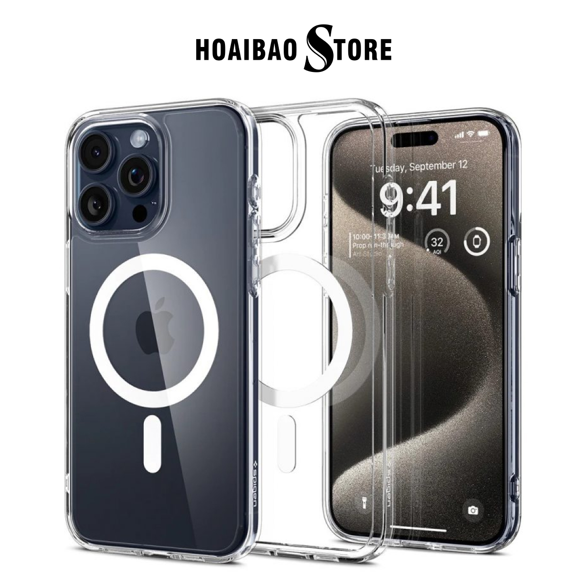 Spigen Crystal Hybrid Magfit - dùng ốp lưng vẫn khoe được iPhone 15