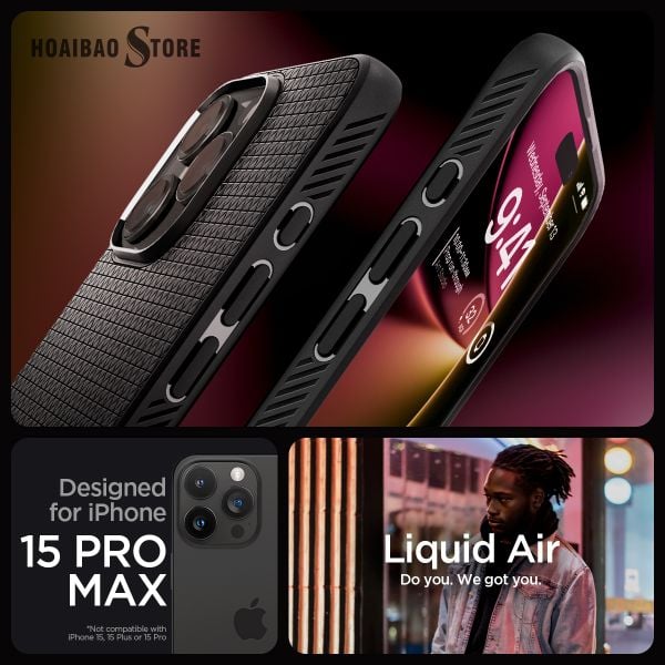 ốp lưng Iphone 15 Pro Max Spigen Liquid Air