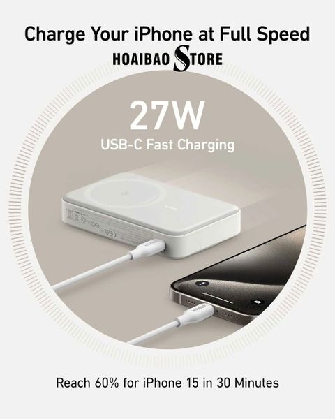 pin dự phòng ANKER MagGo 10000mAh 15W