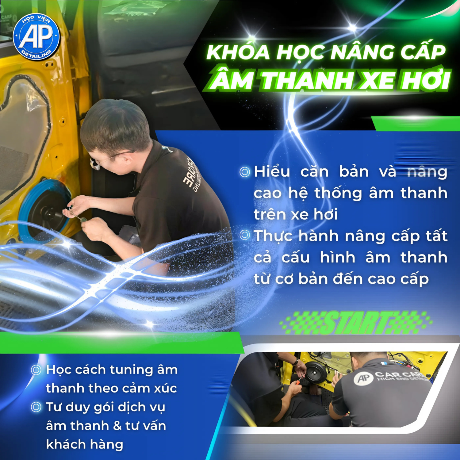 🎧 Nâng cấp âm thanh ô tô – Nghề cho người chơi tới và muốn khách quay lại