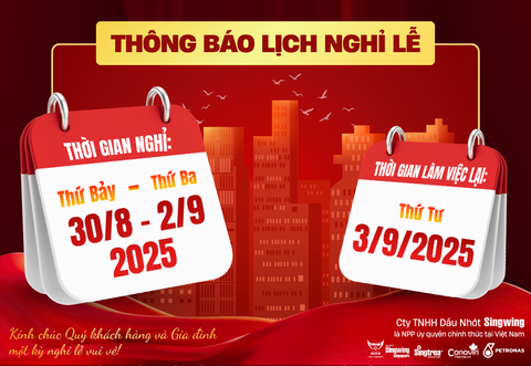 📢 THÔNG BÁO LỊCH NGHỈ LỄ QUỐC KHÁNH 📢