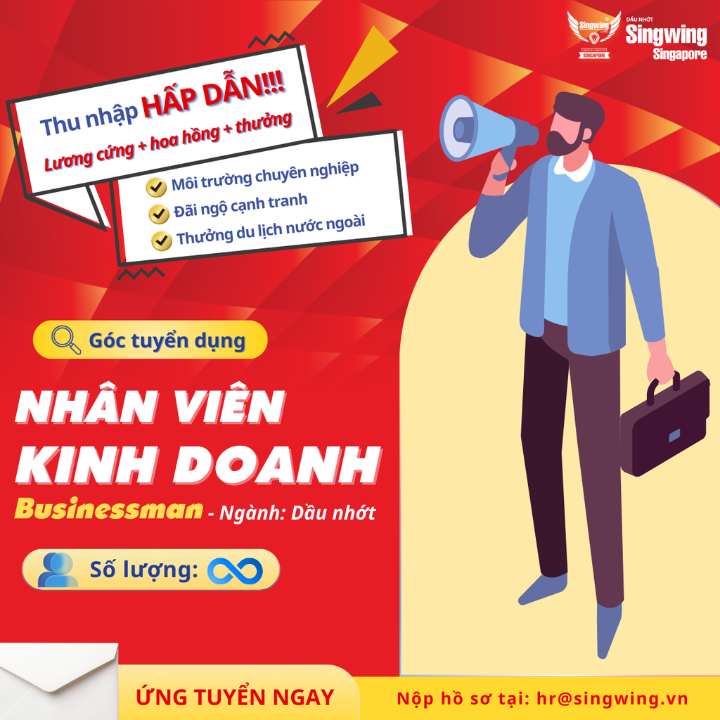 TUYỂN DỤNG NHÂN VIÊN KINH DOANH