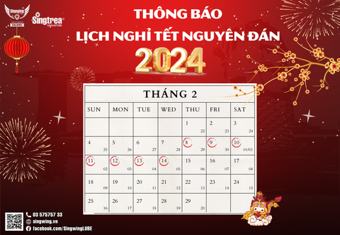 📣 LỊCH NGHỈ TẾT NGUYÊN ĐÁN 2024 📣