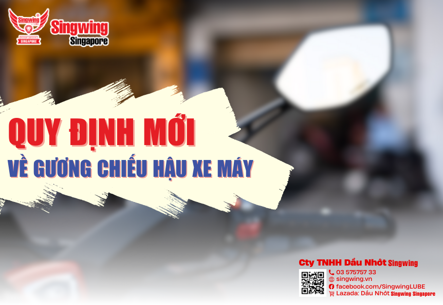 QUY ĐỊNH MỚI VỀ GƯƠNG CHIẾU HẬU XE MÁY