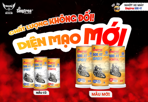💥 NHỚT XE MÁY SINGTREA 500 4T - DIỆN MẠO MỚI, CHẤT LƯỢNG CAO CẤP KHÔNG ĐỔI 💥