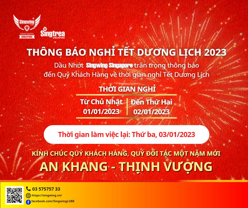 THÔNG BÁO NGHỈ TẾT DƯƠNG LỊCH 2023