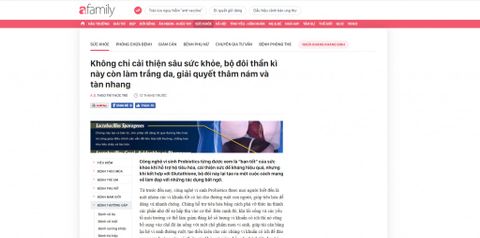 Afamily vinh danh Probio-White là sản phẩm làm trắng da kết hợp men vi sinh tiên tiến nhất hiện nay