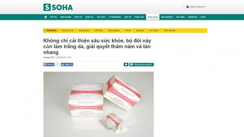 Báo Soha giới thiệu: bộ đôi làm trắng da, giải quyết thâm nám và tàn nhang