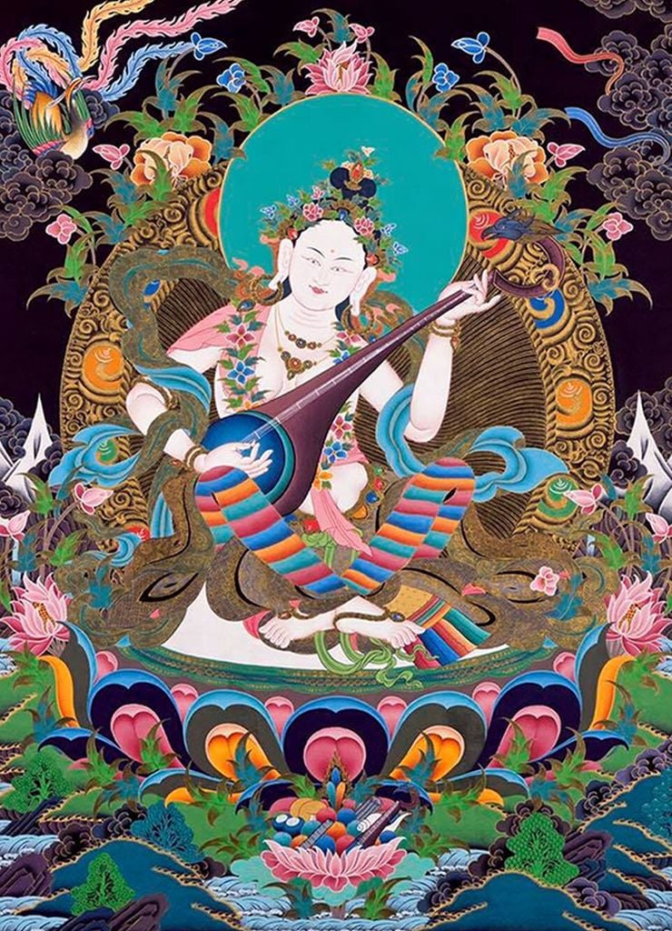 Diệu Âm Thiên Nữ Saraswati biểu tượng trí tuệ và nghệ thuật