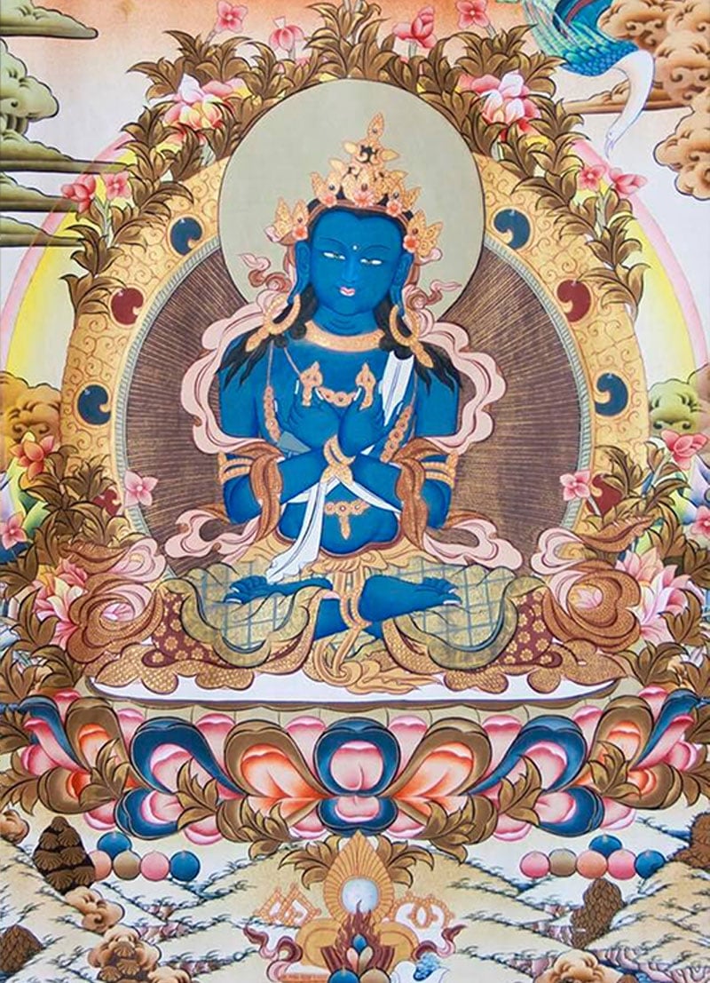 Biểu tượng Vajradhara với kim cương chử và chuông trong Kim Cương thừa