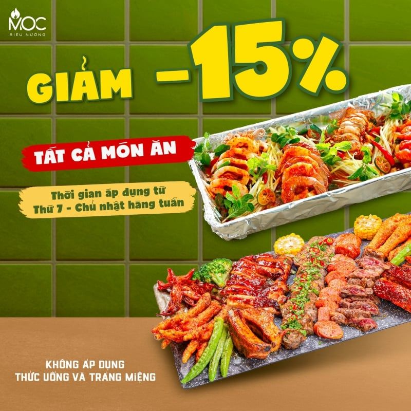 Deal nóng hổi tháng 5: Giảm 15% toàn bộ menu tại Mộc