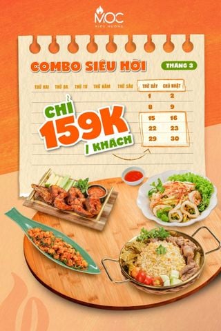 Combo siêu hời mà chỉ 159k/khách tại Mộc Riêu Nướng
